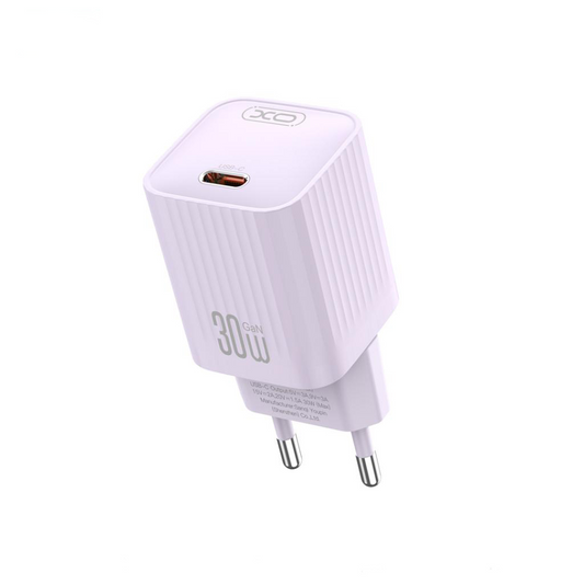 XO Design L148 hálózati töltő, 30W, 3A, 1 x USB-C, Lila