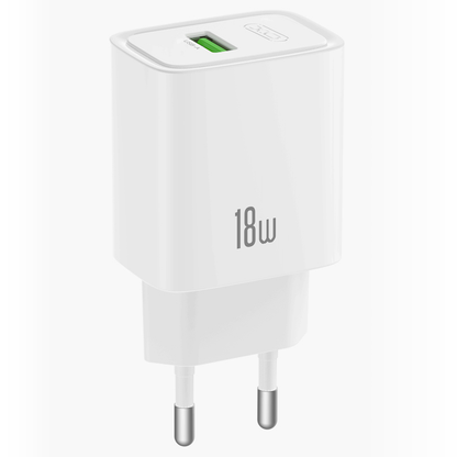 XO Design CE50 hálózati töltő, 18 W, 3 A, 1 × USB-A, fehér