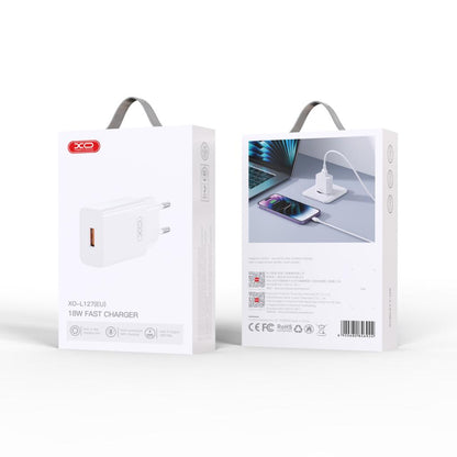 XO Design L127 hálózati töltő, 18W, 3A, 1 x USB-A, Fehér