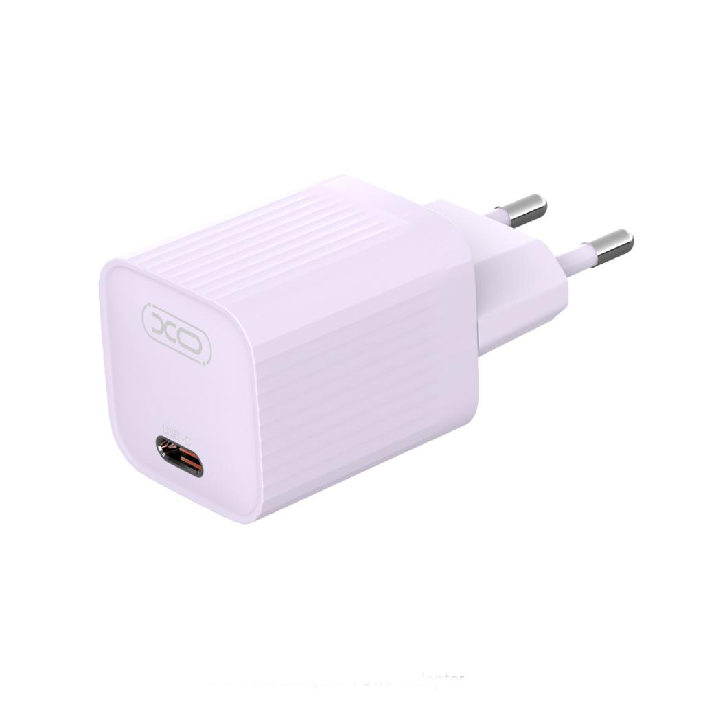 XO Design L148 hálózati töltő, 30W, 3A, 1 x USB-C, Lila