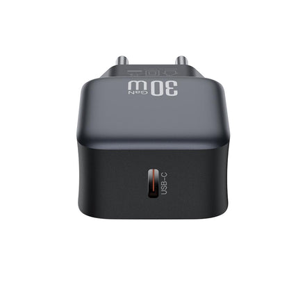 XO Design L155 hálózati töltő, 30W, 3A, 1 x USB-C, Fekete