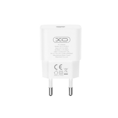 XO Design L167 hálózati töltő, 25W, 3A, 1 x USB-C, Fehér