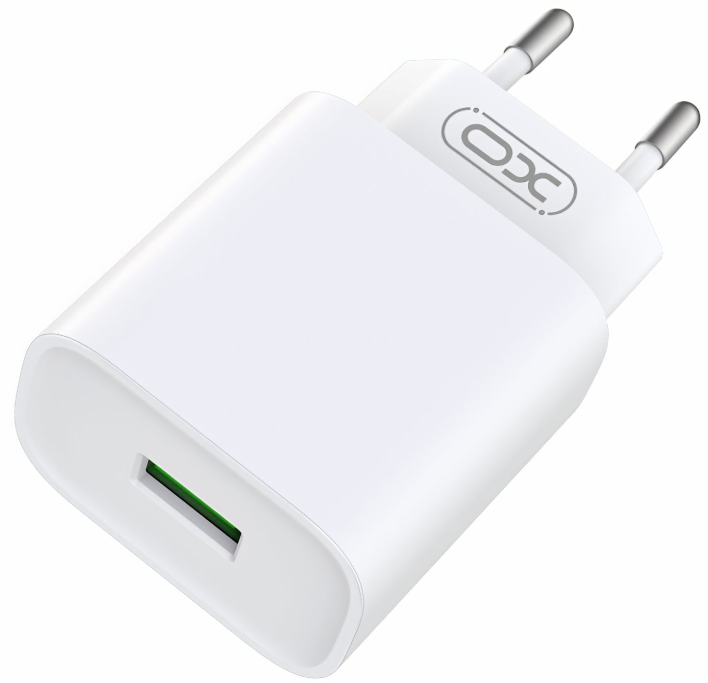 XO Design CE02D hálózati töltő, 18W, 3A, 1 x USB-A, Fehér
