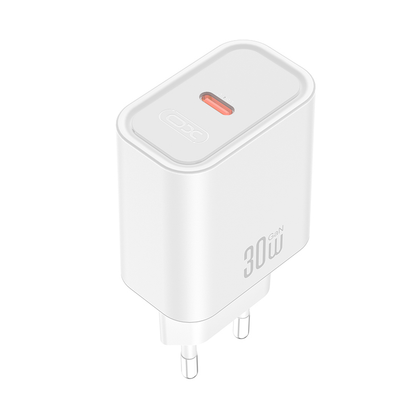 XO Design CE41 hálózati töltő, 30W, 3A, 1 x USB-C, Fehér