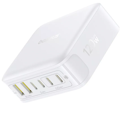 Baseus EnerFill FH21 Station Charger, 120W, 2 x USB-A - 4 x USB-C, White E0120T01