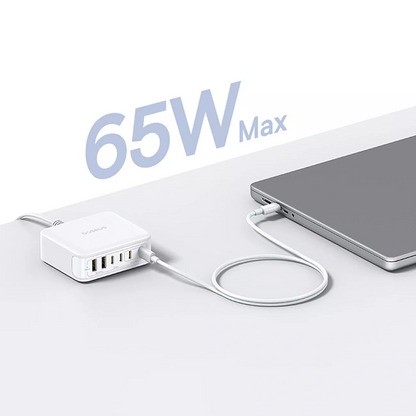 Baseus EnerFill FH21 Station Charger, 120W, 2 x USB-A - 4 x USB-C, White E0120T01