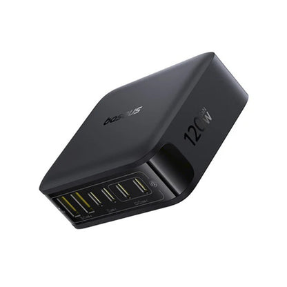Baseus EnerFill FH21 töltőállomás, 120W, 3.25A, 2 x USB-A - 4 x USB-C, Fekete E0120T00
