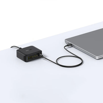 Baseus EnerFill FH21 töltőállomás, 120W, 3.25A, 2 x USB-A - 4 x USB-C, Fekete E0120T00