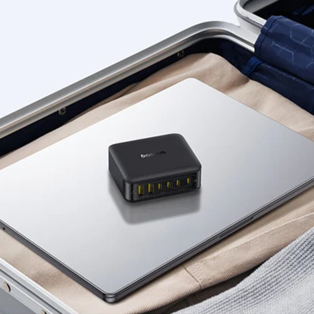 Baseus EnerFill FH21 töltőállomás, 120W, 3.25A, 2 x USB-A - 4 x USB-C, Fekete E0120T00