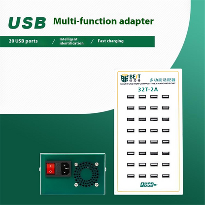 Best 32T-2A állomás töltő, 2A, 32 x USB-A, Fehér