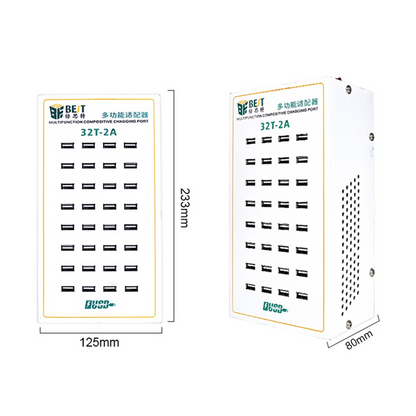 Best 32T-2A állomás töltő, 2A, 32 x USB-A, Fehér