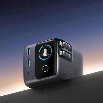 USB-C kábelles Joyroom Podix JR-TRD01 töltőállomás, 140W, 1 x USB-C - 2 x USB-A, szürke