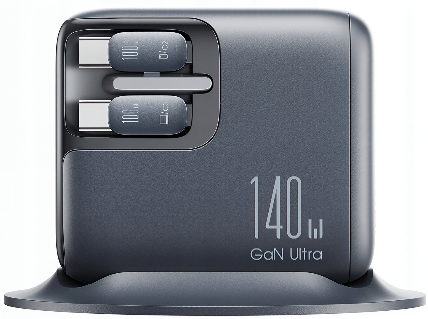 USB-C kábelles Joyroom Podix JR-TRD01 töltőállomás, 140W, 1 x USB-C - 2 x USB-A, szürke
