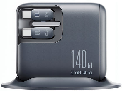 USB-C kábelles Joyroom Podix JR-TRD01 töltőállomás, 140W, 1 x USB-C - 2 x USB-A, szürke