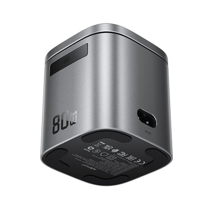 USB-C kábelles Acefast Z9 QI 6in1 töltőállomás, 80W, 1 x USB-C - 1 x USB-A, Fekete