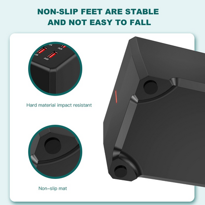 OEM WT-268 állomás töltő, 150W, 2.4A, 30 x USB-A, Fekete