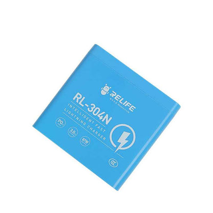 Relife RL-304N töltőállomás, 87W, 3A, 2 x USB-C - 4 x USB-A, Kék