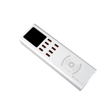 Sunshine SS-309WD QI töltőállomás, 40W, 2.4A, 8 x USB-A, Fehér