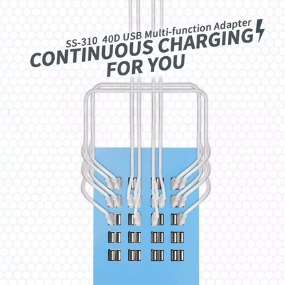 Sunshine SS-310 állomás töltő, 40 x USB-A, kék