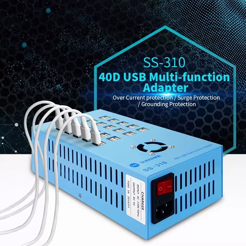 Sunshine SS-310 állomás töltő, 40 x USB-A, kék