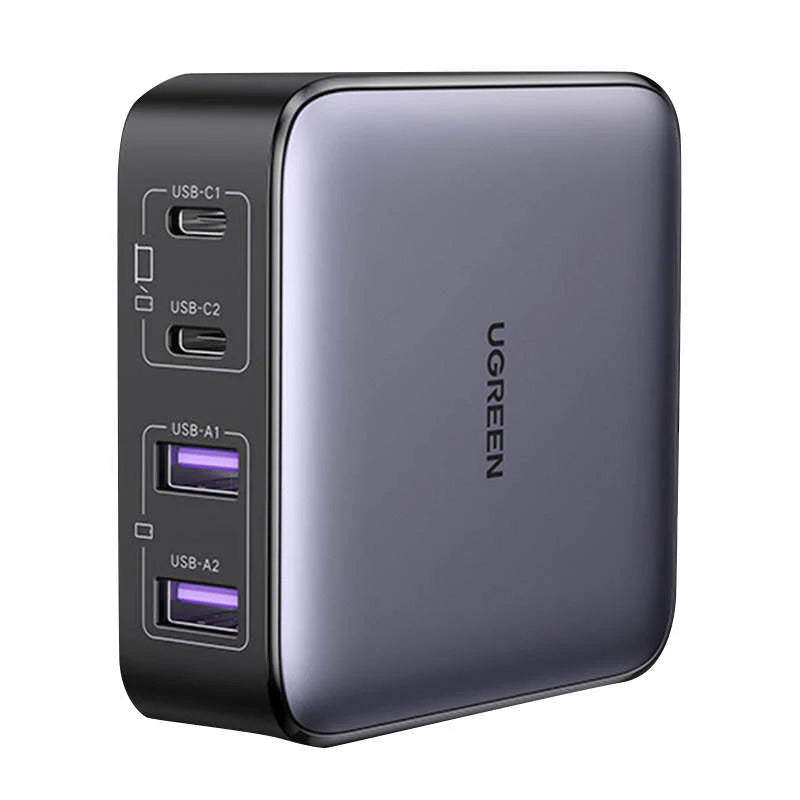 UGREEN CD327 Nexode töltőállomás, 65W, 3.25A, 2 x USB-A - 2 x USB-C, Fekete