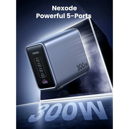 UGREEN CD333 Nexode töltőállomás, 300W, 5A, 1 x USB-A - 4 x USB-C, szürke, újrapecsételt