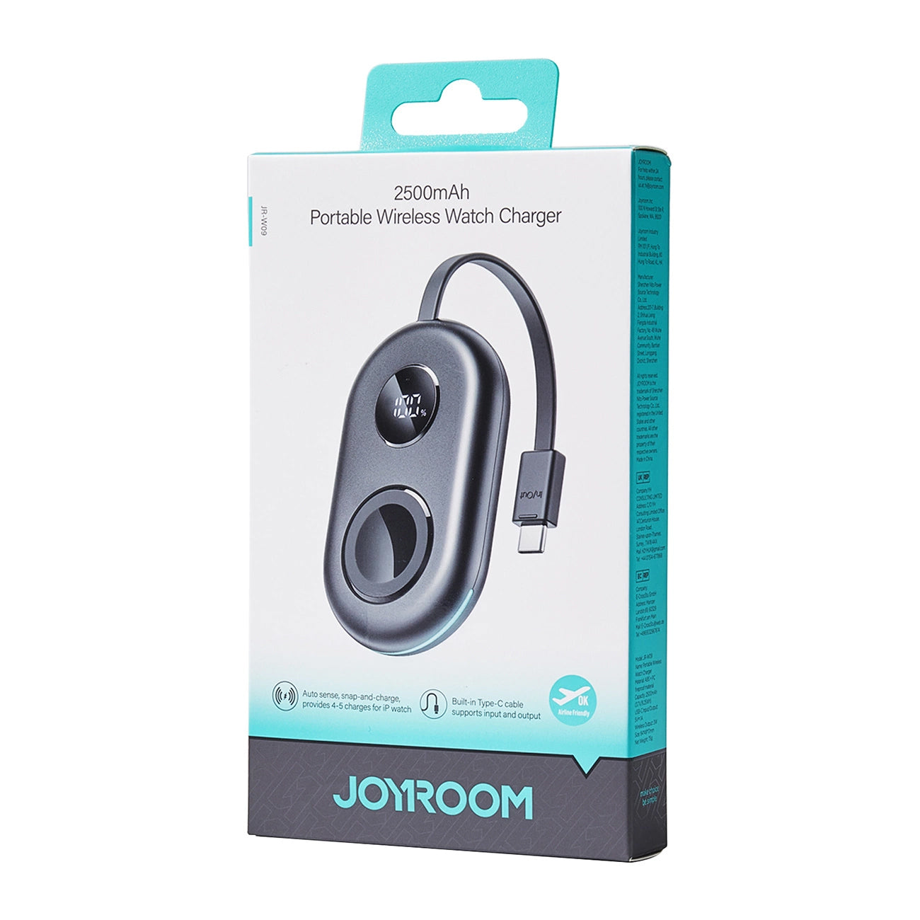 Joyroom JR-W09 vezeték nélküli töltő Apple Watch sorozathoz, Fekete