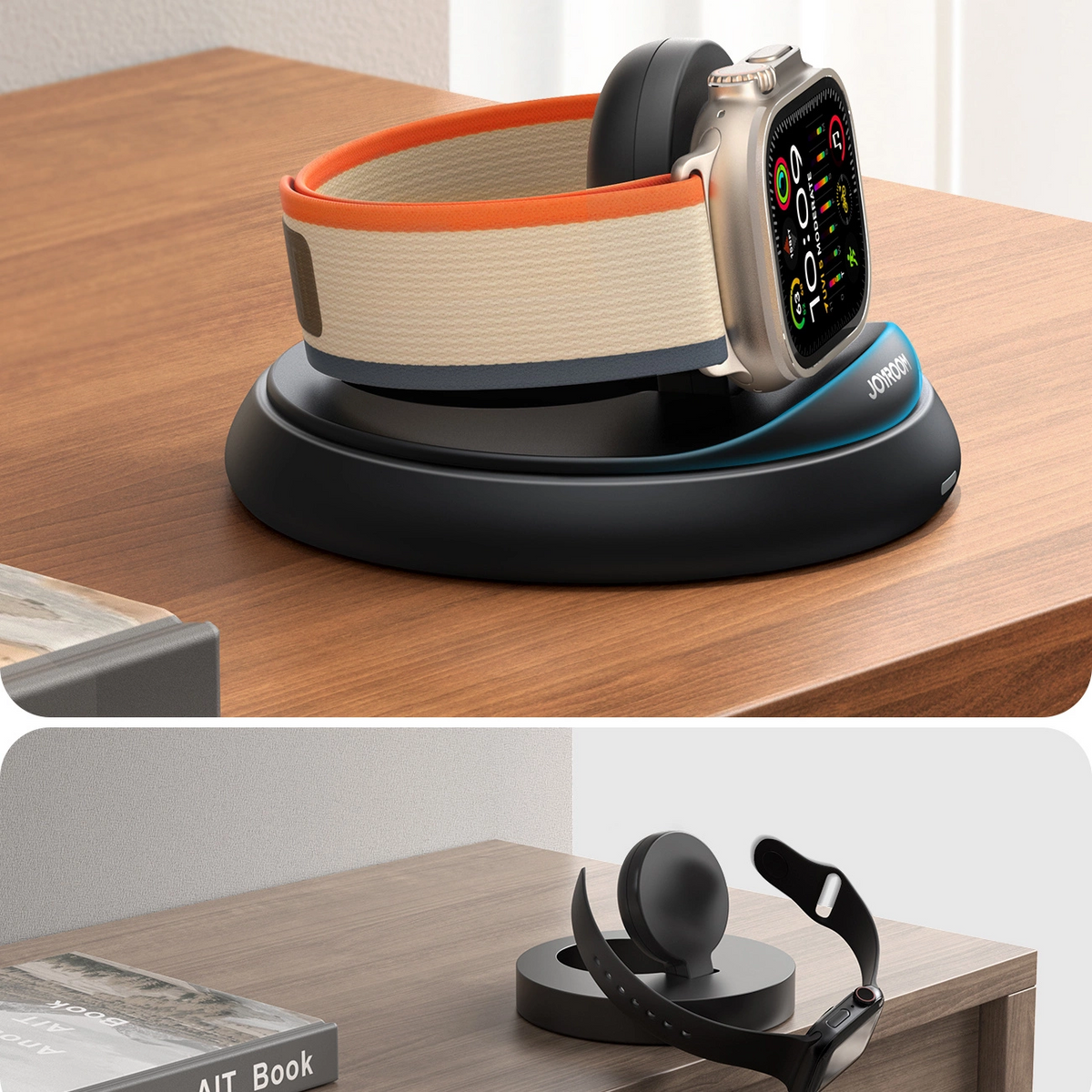 Joyroom JR-W12 vezeték nélküli töltő Apple Watch Series készülékekhez, fekete