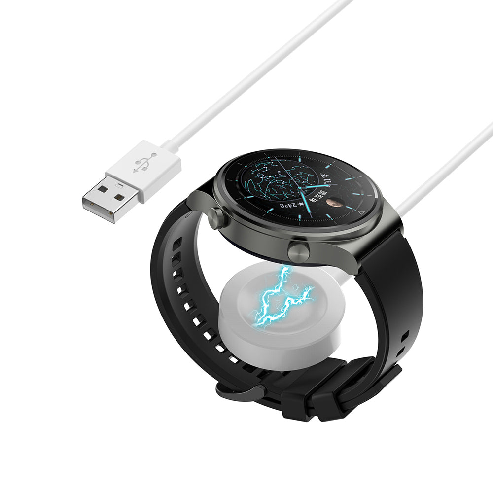 Wireless töltő Techsuit THC1 Huawei Watch sorozathoz, USB-A, Fehér