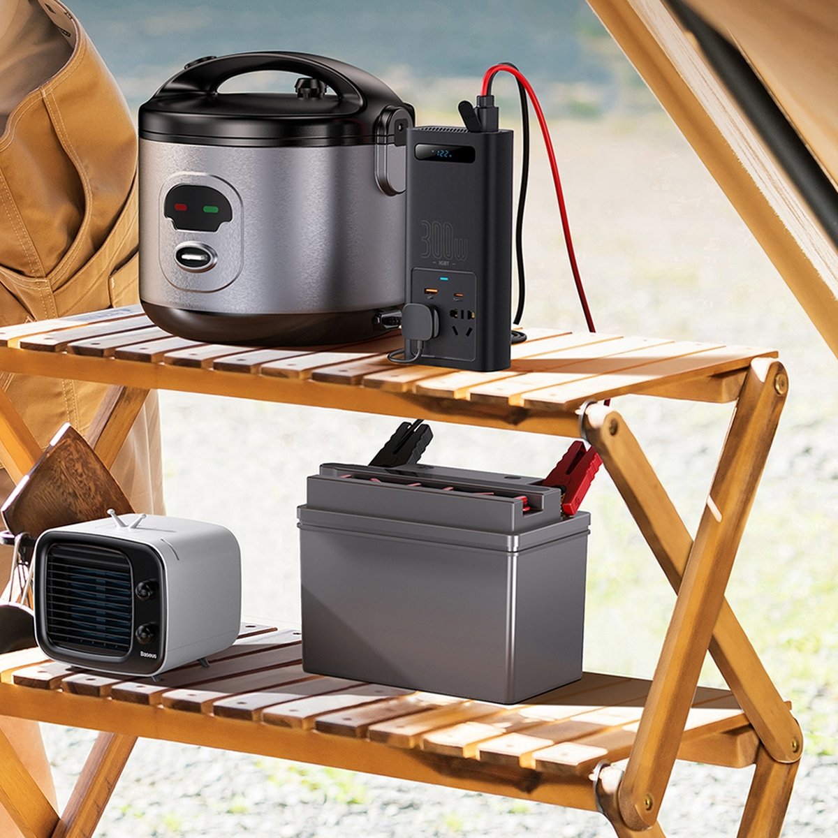 Baseus Elektromos Autó Inverter, 300W CGNB010101