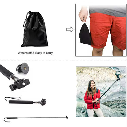 Techsuit SA15 sportkamera kiegészítőkészlet GoPro / SJCAM sorozathoz, 15 az 1-ben, fekete