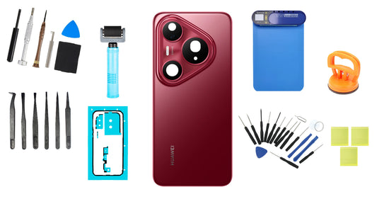 Huawei Pura 80 Pro Glazed Red akkufedél készlet és dedikált szervizeszközök