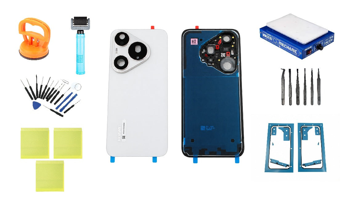 Huawei Pura 90s Pro Coconut White akkumulátorfedél-készlet Service Pack és speciális szervizeszközökkel