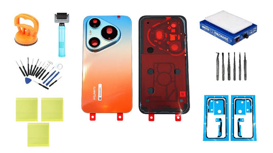 Huawei Pura 90s Pro Max Orange Ocean akkumulátorfedél-készlet Service Pack és speciális szervizeszközökkel