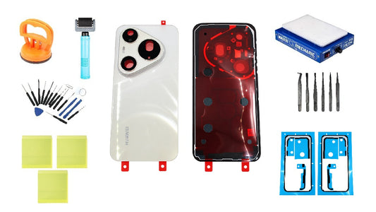 Huawei Pura 90s Pro Max Blush Gold akkumulátorfedél-készlet Service Pack és speciális szervizeszközökkel