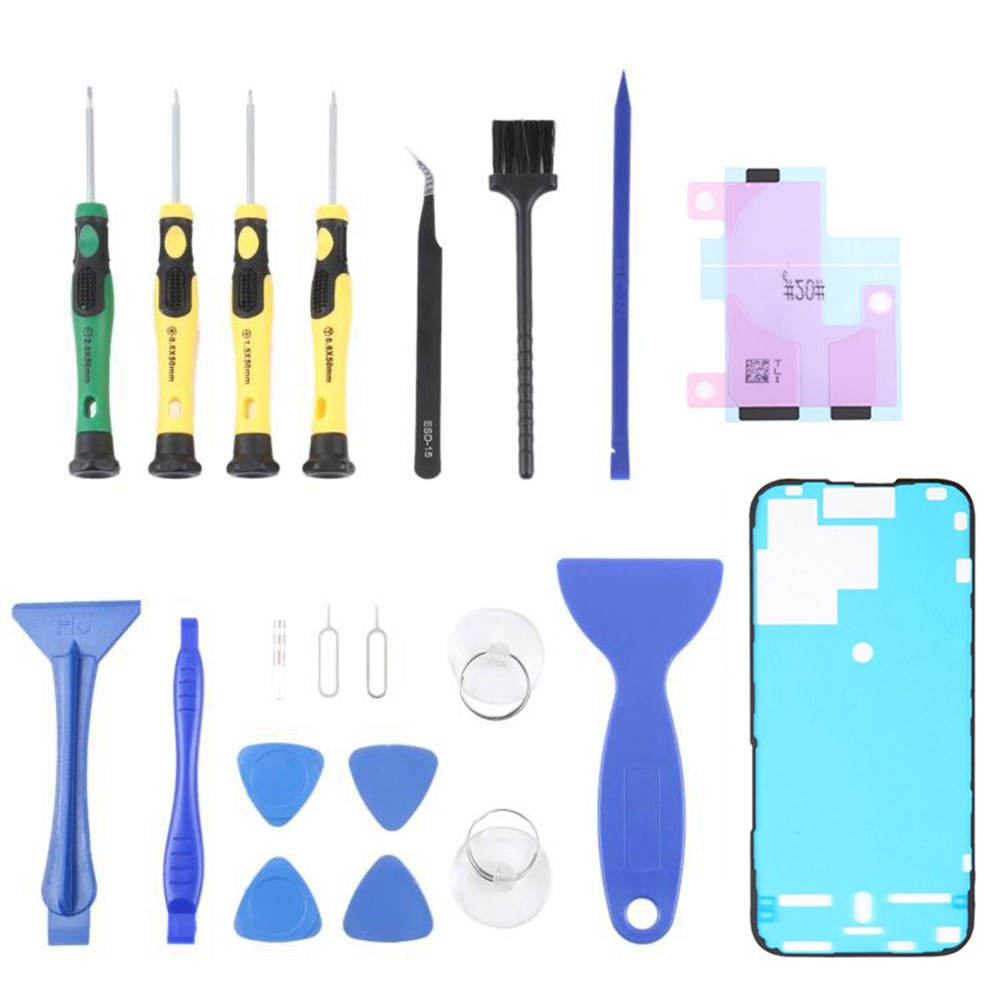 Jiafa JF-8182 Javítókészlet Apple iPhone 15 Pro akkumulátor cseréjéhez, 21 az 1-ben