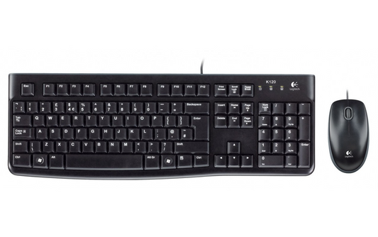 Logitech MK120 vezetékes USB billentyűzet és egér készlet, fekete