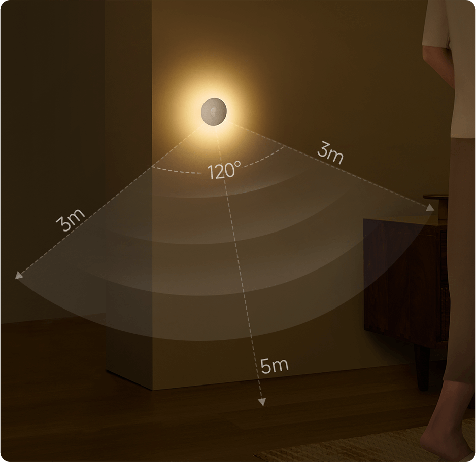 Xiaomi Light 3 Led éjjeli lámpa, 2700K, érzékelő, fehér BHR8978GL