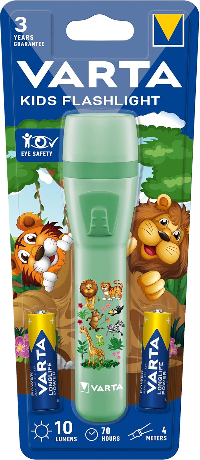 Varta Kids Flashlight LED zseblámpa, 10lm, zöld