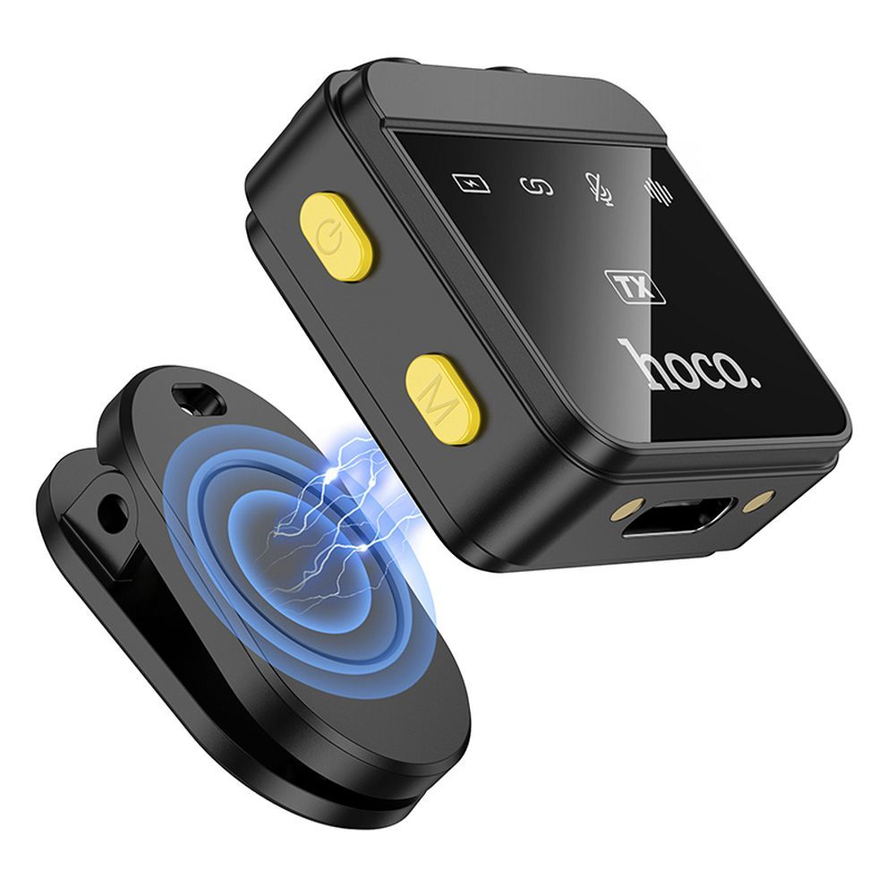 HOCO L17 jelvény mikrofon, USB-C / Lightning, 2 darabos készlet, Fekete