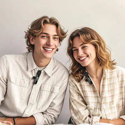 HOCO L20A lavalier mikrofon, USB-C / Lightning, 2 darabos készlet, Fekete