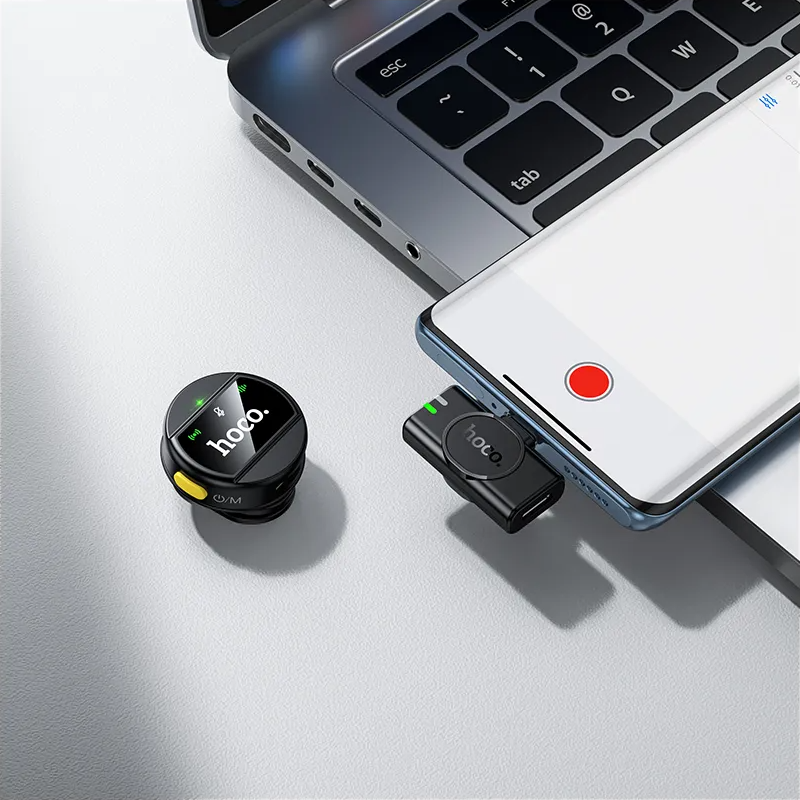 HOCO L21 lavalier mikrofon, USB-C, fekete