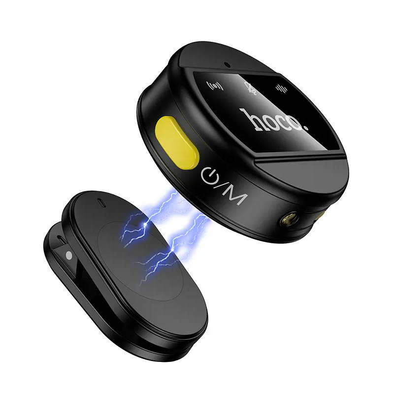 HOCO L22 lavalier mikrofon, USB-C / Lightning, 2 darabos készlet, Fekete