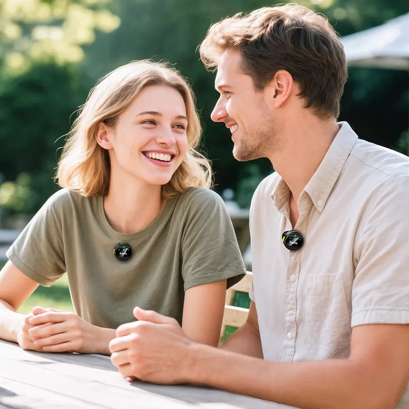 HOCO L22 lavalier mikrofon, USB-C / Lightning, 2 darabos készlet, Fekete