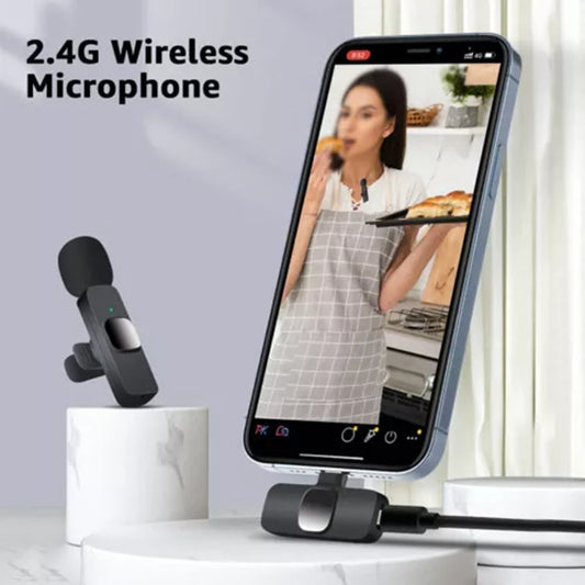 OEM K1 Lavalier mikrofon, USB-C, 2 darabos készlet, Fekete