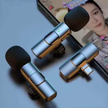 Techsuit LW2 Lavalier mikrofon, USB-C, 2 darabos készlet, Fekete