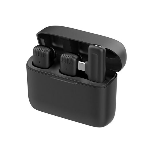 Techsuit LW4 Lavalier, USB-C, 2 darabos készlet, Fekete