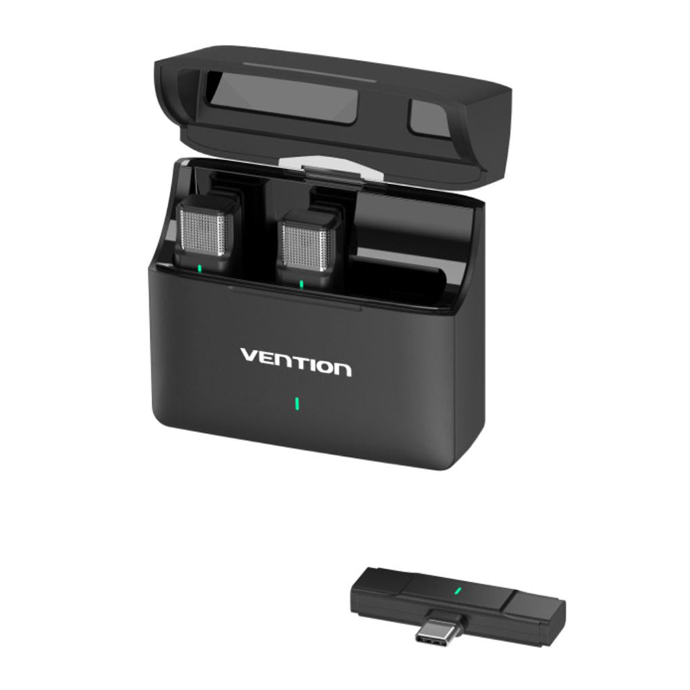 Vention Clip-On mikrofon, USB-C, 2 darabos készlet, Fekete