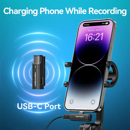 Vention Clip-On mikrofon, USB-C, 2 darabos készlet, Fekete