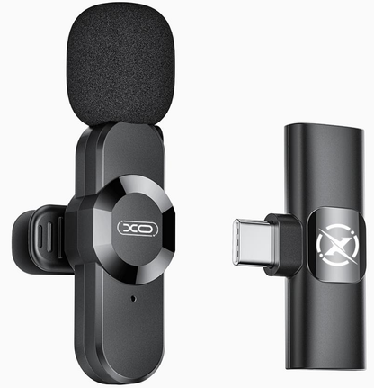 Lavaliera XO Design MC14 Dual, USB-C / Lightning, 2 darabos készlet, Fekete
